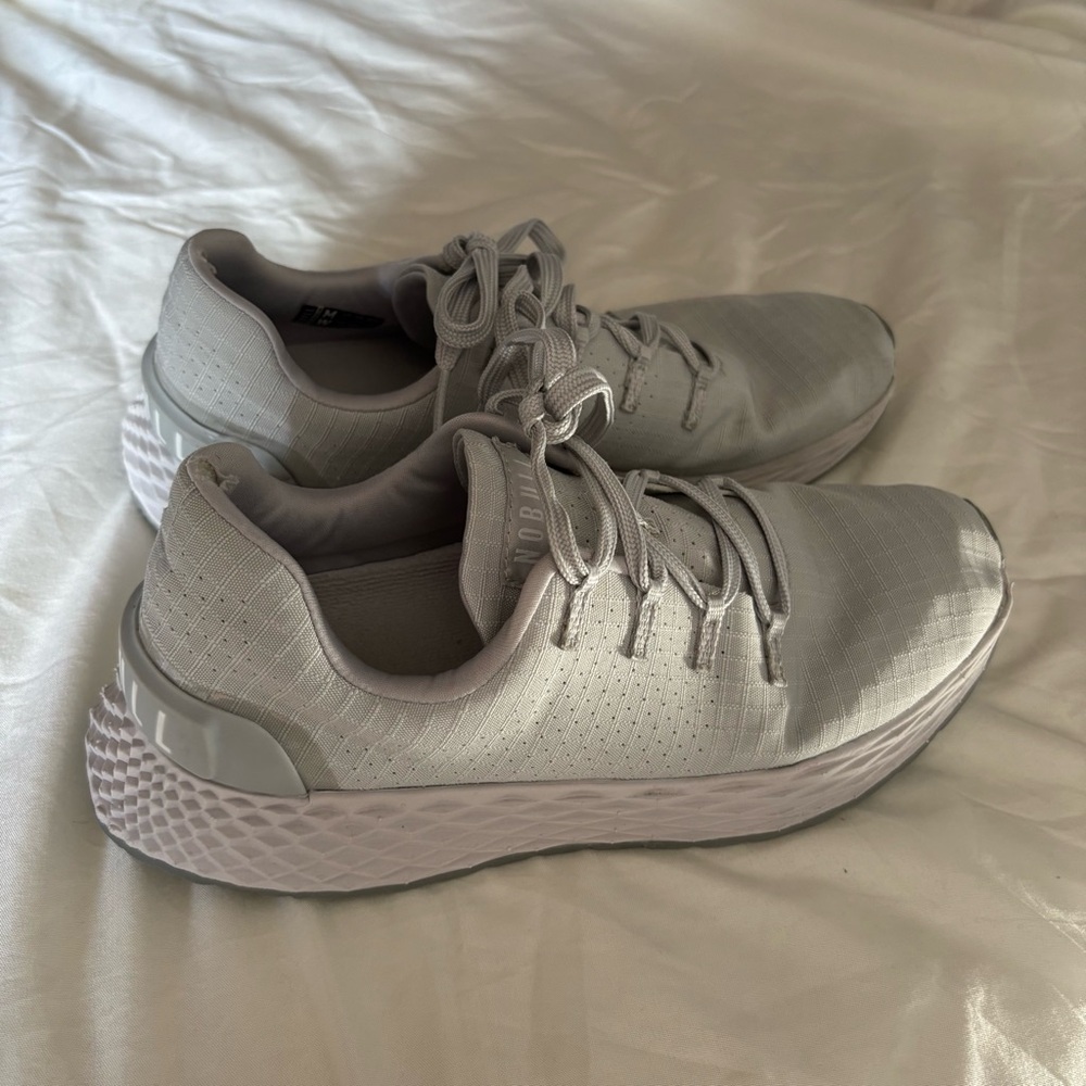 NOBULL Allday Ripstop Runner Unisex Gray/ Blue Sneakers Size Men 7.5 Women 9